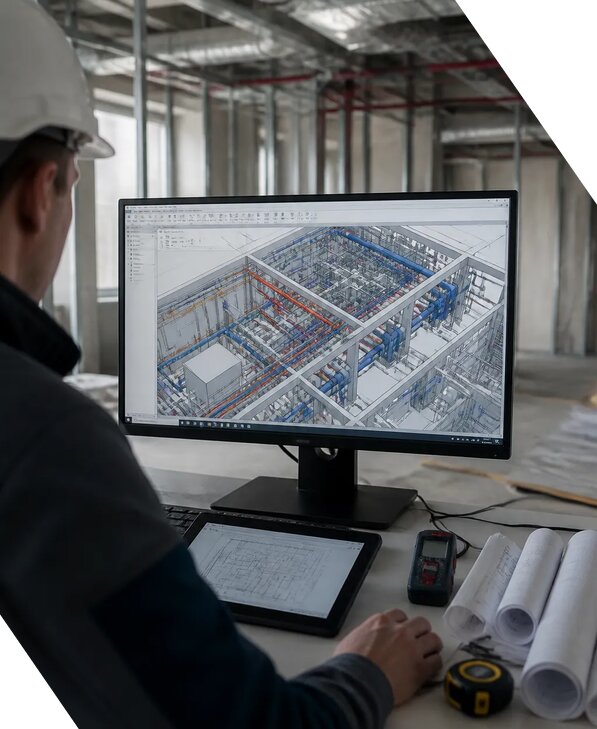 Создание BIM модели инженерных сетей для объектов в Белогорске